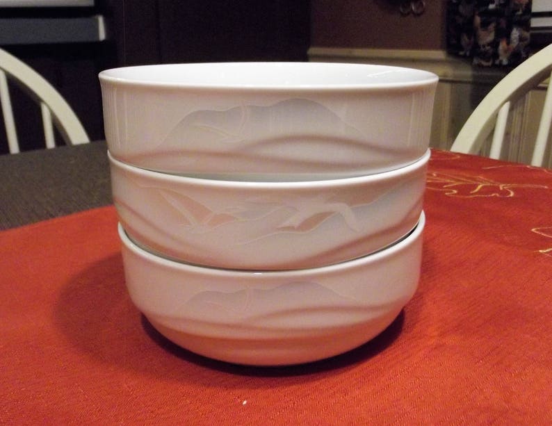 Sea /& Sky *-* HIGH FLIERS 3 Piece Set or Individual Noritake B135 *-* Coupe SoupCereal Bowl