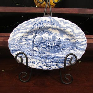Myott Staffordshire *-* ROYAL MAIL, Blue *-* Oval Plate, Relish/Gravy Underplate