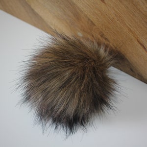 NEW LUX CAROB | Faux Fur Pom Pom, Beanie pom poms, Fur poms, Hat pom poms