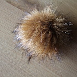 LUX NUTMEG | Faux Fur Pom Poms, Hat pom poms, Fur pom, Pom pom for hat