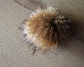 LUX NUTMEG | Faux Fur Pom Poms, Hat pom poms, Fur pom, Pom pom for hat