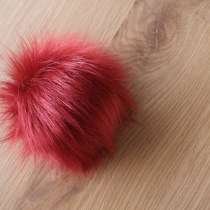 002 BURNT UMBER | Faux Fur Pom Pom, Beanie pom poms, Fur poms, Hat pom pom