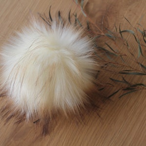 LUX WHITE LITE | Faux Fur Pom Pom, Hat pom poms, Fur pom, Pom pom for hat