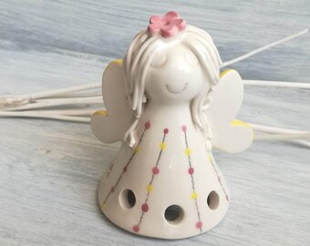 Favor for children-Angel in ceramics-baptism favors-handmade ceramics-Home decor-gifts for her-ceramic favors