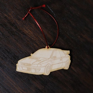 Subaru GC8/GM8/Mean Eye/STI/RS Laser-Cut Wooden Christmas Ornament