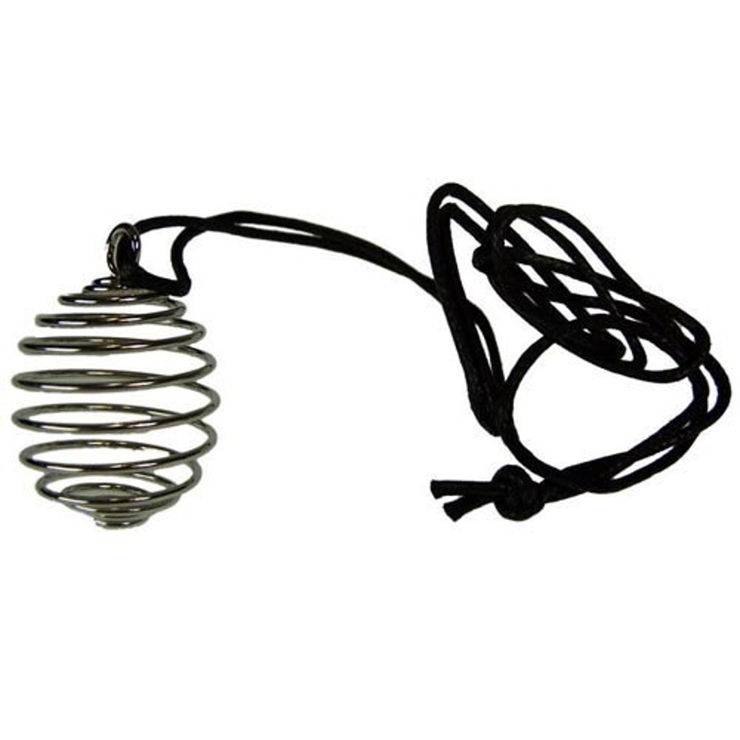 Crystal Stone Holder Necklace, Silver Plated Spiral Cage for Gemstone Jewellery, Unique Gift for