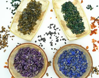 Crystal Chips Stones Small Tiny Healing Gemstones (25g 15-40 Stones) Beads Nuggets Craft Jewellery Making Home Decor Bowl Filler UNDRILLED