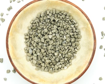 Extra Small Raw Pyrite Crystal Chips Tiny "Fools Gold" Granules Natural Gemstones For Craft Jewellery Projects, Bowl Filler 5-10mm UNDRILLED