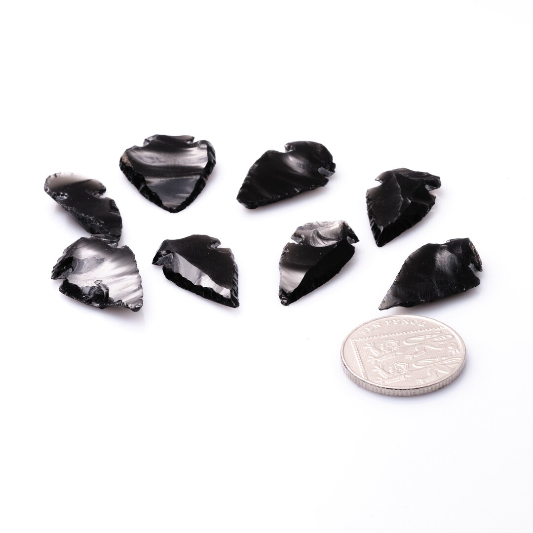 Black Apache Tears Obsidian Arrowhead X 1 Piece 23cm Etsy UK