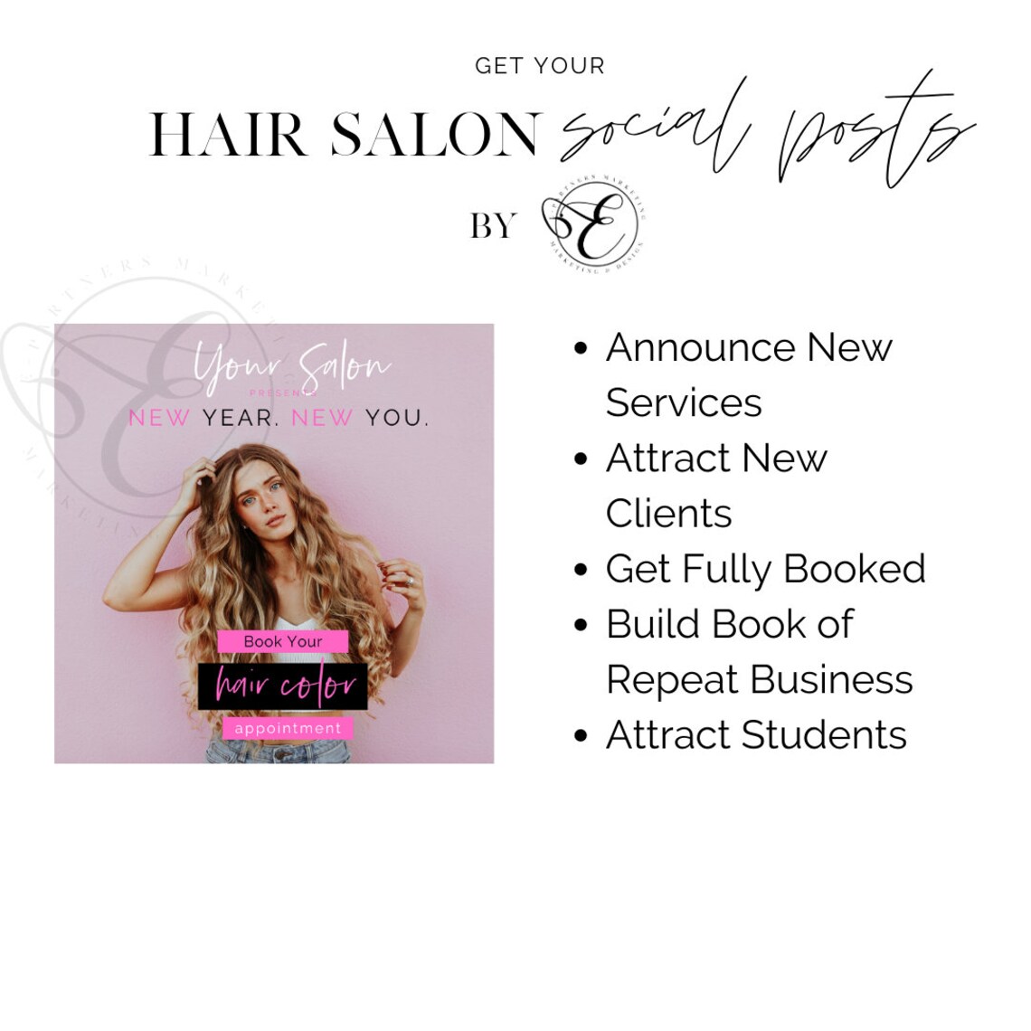 Hair Salon Social Media Posts Instagram Posts Instagram Etsy