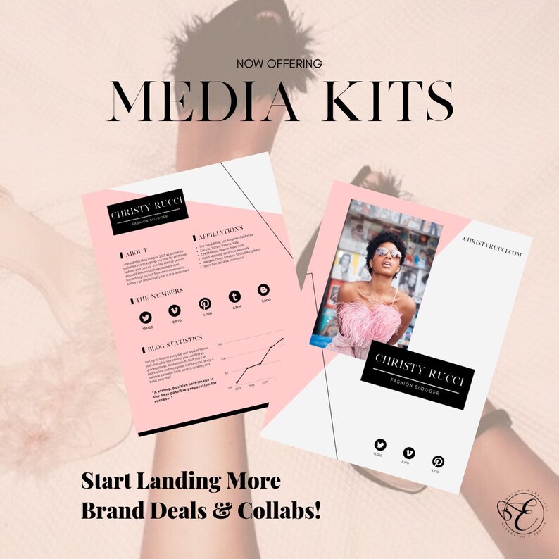 Media Kit YouTuber Media Kit Blogger Media Kit Fashion Etsy
