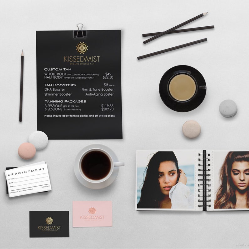 Custom Add-On for Ashley Business Card Tri-Fold Price List, Menu image 1