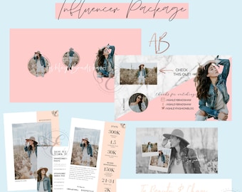 Influencer Package, YouTube Banner, End Slate, Watermark, Blog Banner, YouTube Thumbnails, Media Kit