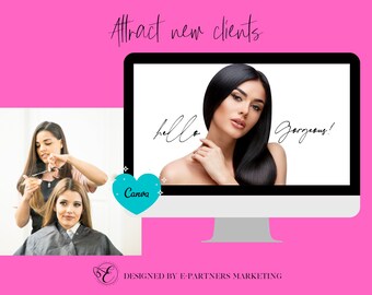 Hair Stylist Canva Website Template