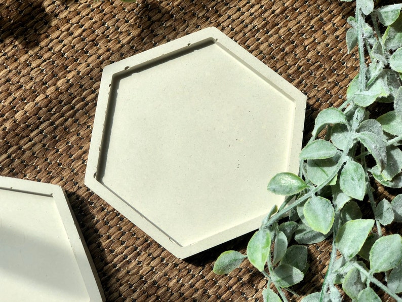 Hexagon Concrete Coasters image 9