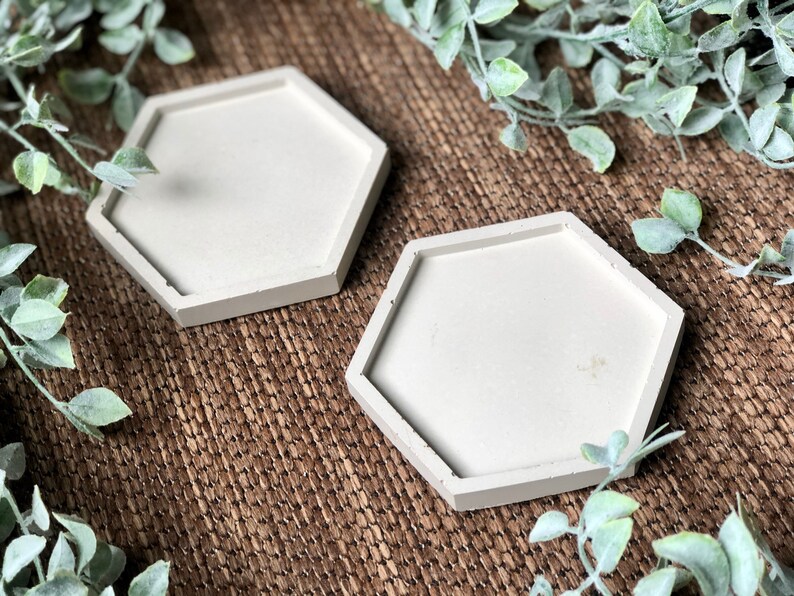 Hexagon Concrete Coasters image 6