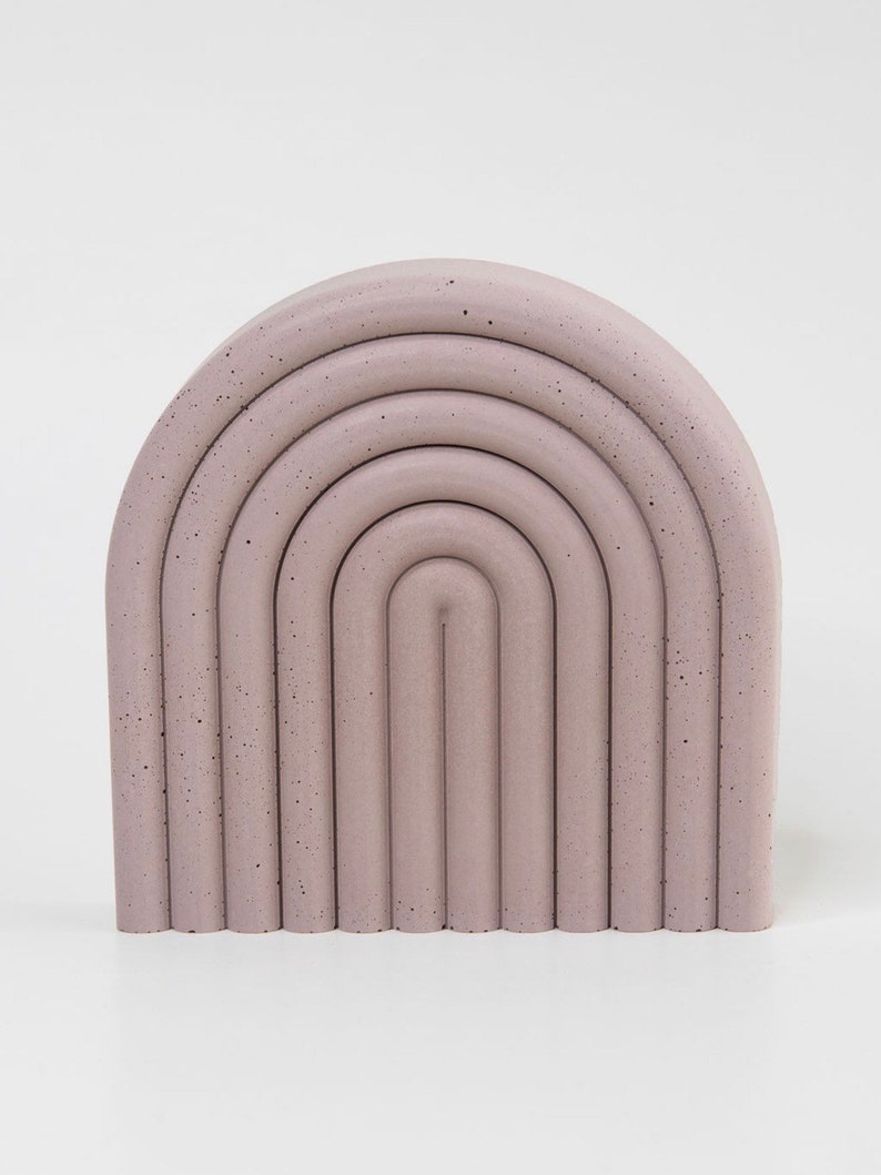 Concrete Standing Arch Minimalist Decor Rainbow Arch Mauve