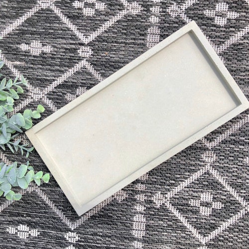 Concrete Tray Decorative Tray Candle Tray Nightstand Etsy