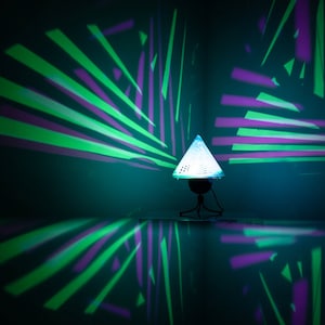 Kinetic Shadow Lamp Spiral Pyramid