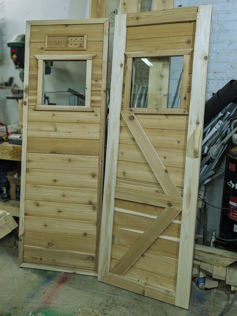 Customizable Cedar Sauna Door Barn Door Sauna Latch Handle Etsy