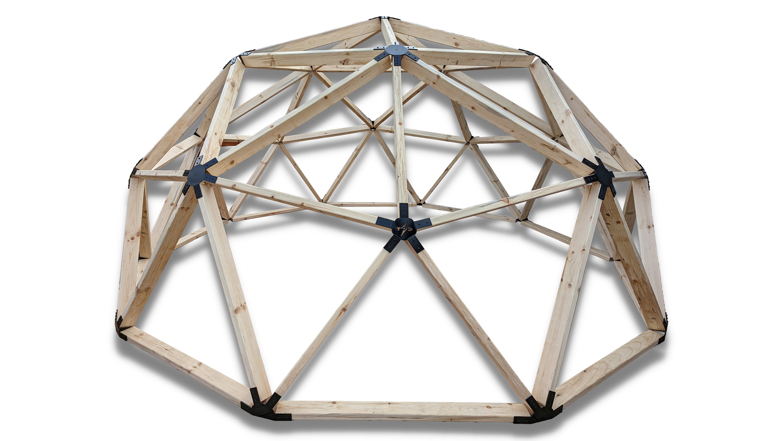 2V Geodesic Dome Hub Brackets - DIY Kit Metal Connectors to make Igloo, Greenhouse, Glamping Tent