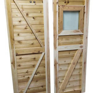 Customizable Cedar Sauna Door | Barn Door | Sauna Latch | Handle
