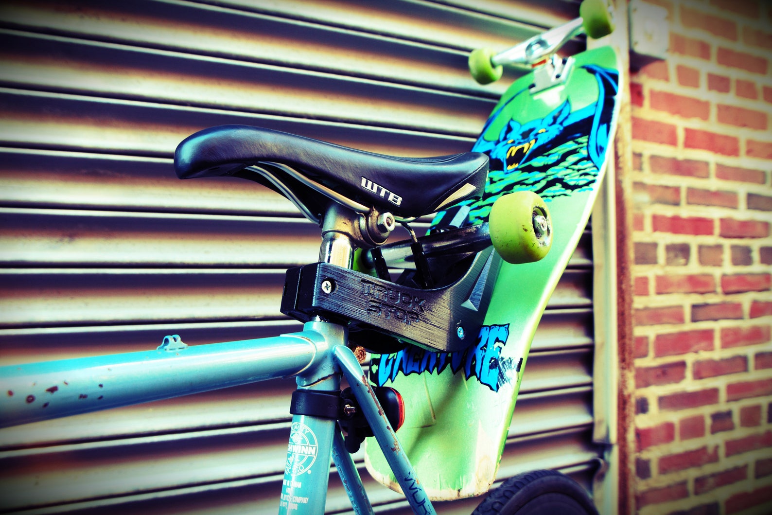 Rack for Mounting Skateboard to Bike bike Seat Skate Carrier Etsy