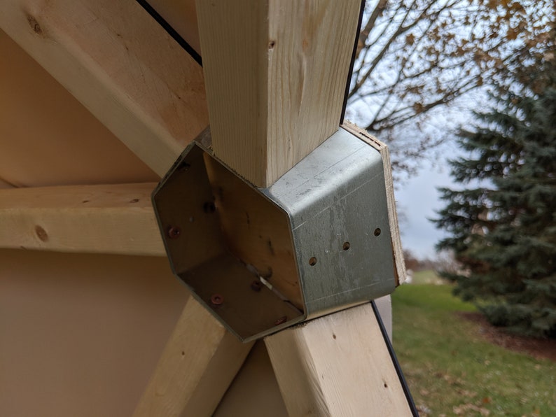 2V Geodesic Dome Hub Brackets DIY Kit Metal Connectors to Etsy