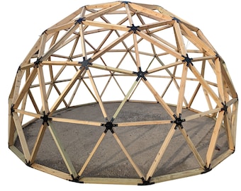3V Geodesic Dome Hub Brackets - DIY Kit Metal Connectors to make a flat based 3V 5/9 Dome Frame