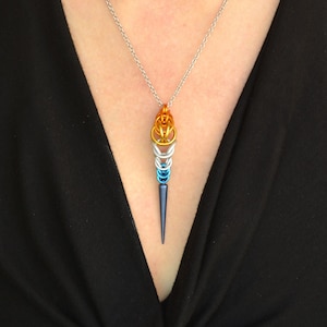 AroAce Pride - Spike Pendant - Lightweight Aluminum With Acrylic Spike