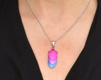 Bi Pride - Chevron Pendant (Short)