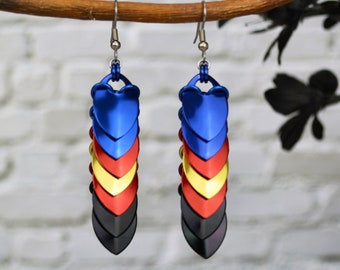 Polyamorous Pride - Chevron Earring - Long or Short