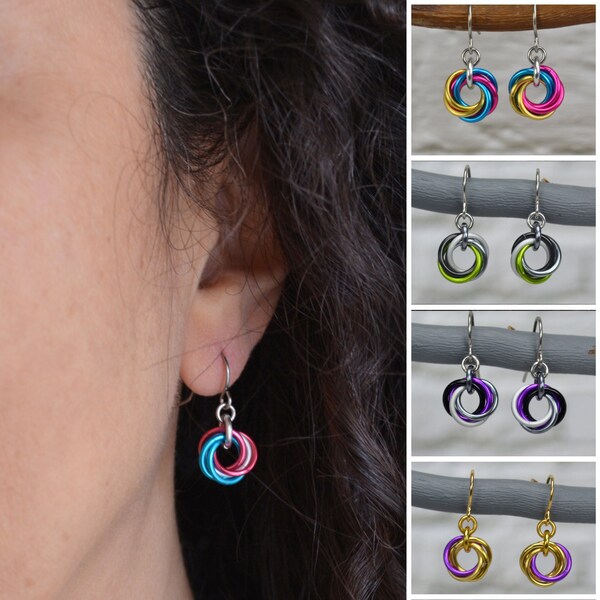 Pride Mini Knot Earrings - Choose Your Flag - Agender, Ace, Bi, Intersex, Non-Binary, Pan, Trans, & LGBTQ Rainbow