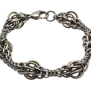Persian Ripple Bracelet - Stainless Steel Chainmaille
