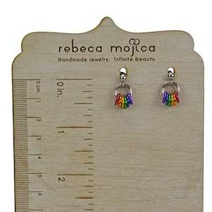 Customizable Mismatch Pride Stud Earrings - Ace, Bi, Pan, Poly, Trans, Demi, LGBTQ Rainbow & 50+ Microlabel Flags - Tiny Steel Post Earrings image 9