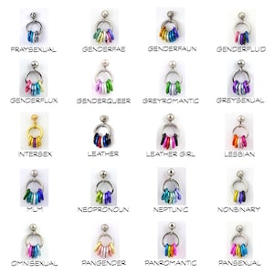 Customizable Mismatch Pride Stud Earrings - Ace, Bi, Pan, Poly, Trans, Demi, LGBTQ Rainbow & 50+ Microlabel Flags - Tiny Steel Post Earrings image 7