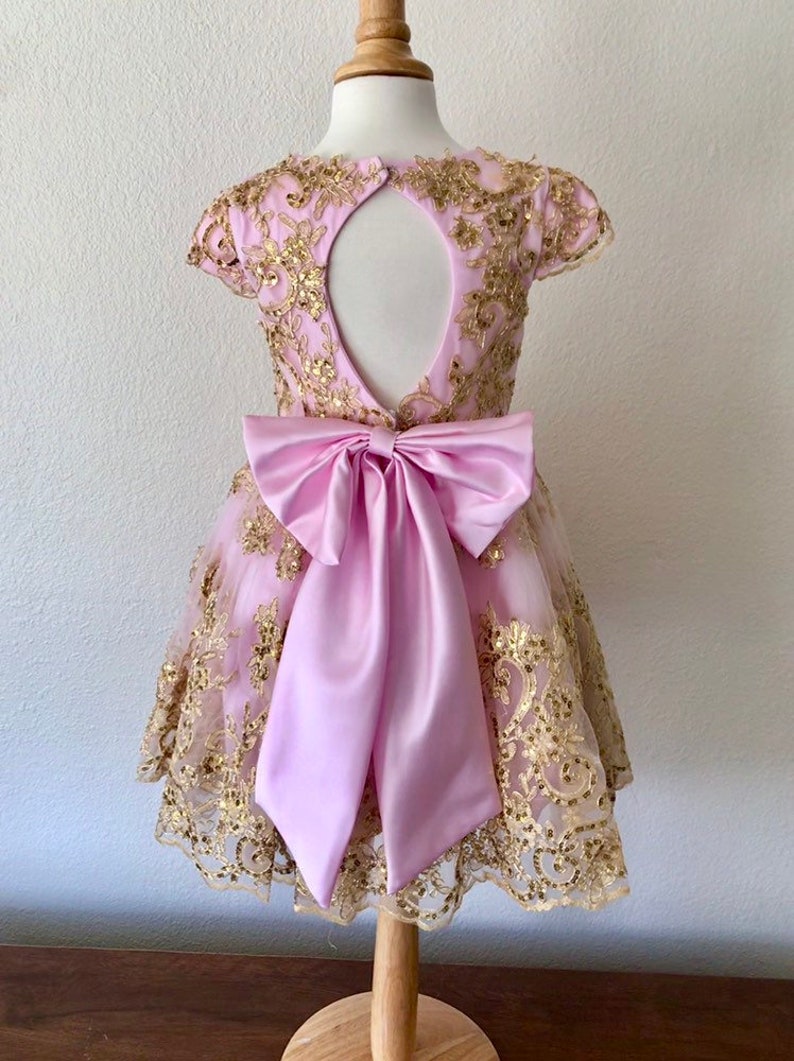 rose gold baby dress