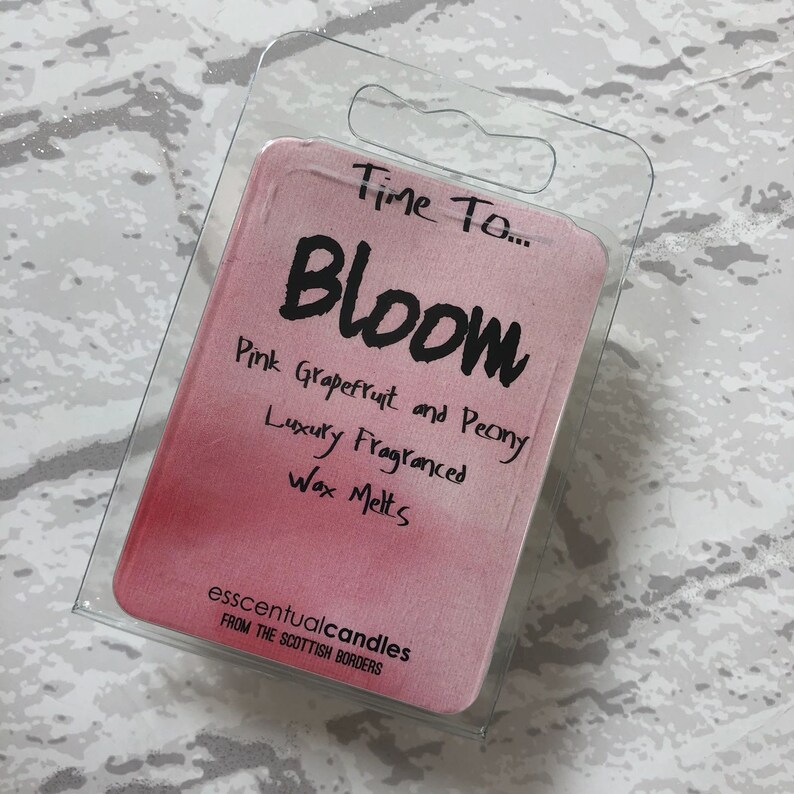 Wax Melts Wax Cubes Gift for Her Gift Scented Wax Melts Birthday Gift Bloom Peony Time To .. Clamshell Handmade Wax Tarts Luxury