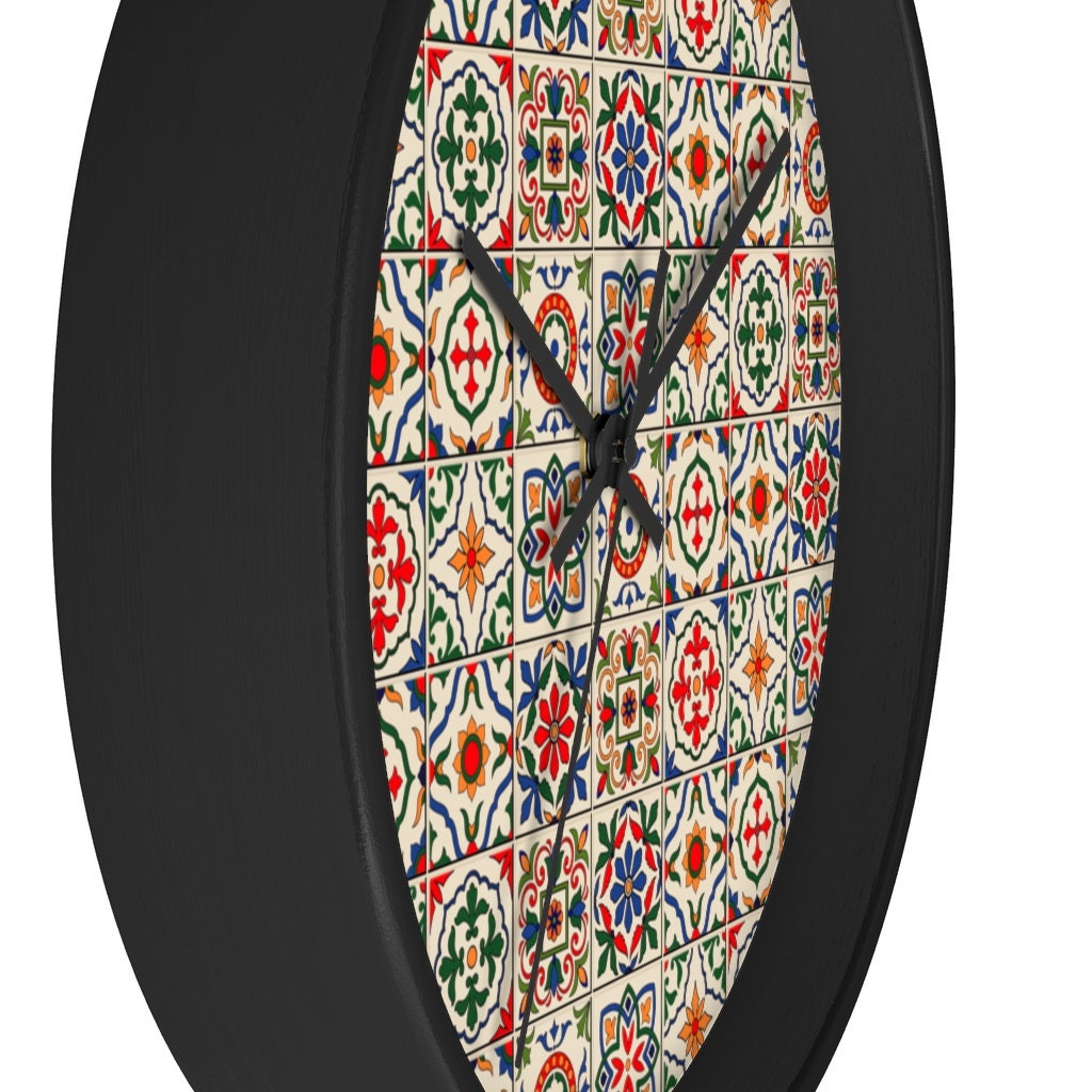 Spanish Majolica Wall Clock Stylish Timepiece Wall Art Etsy