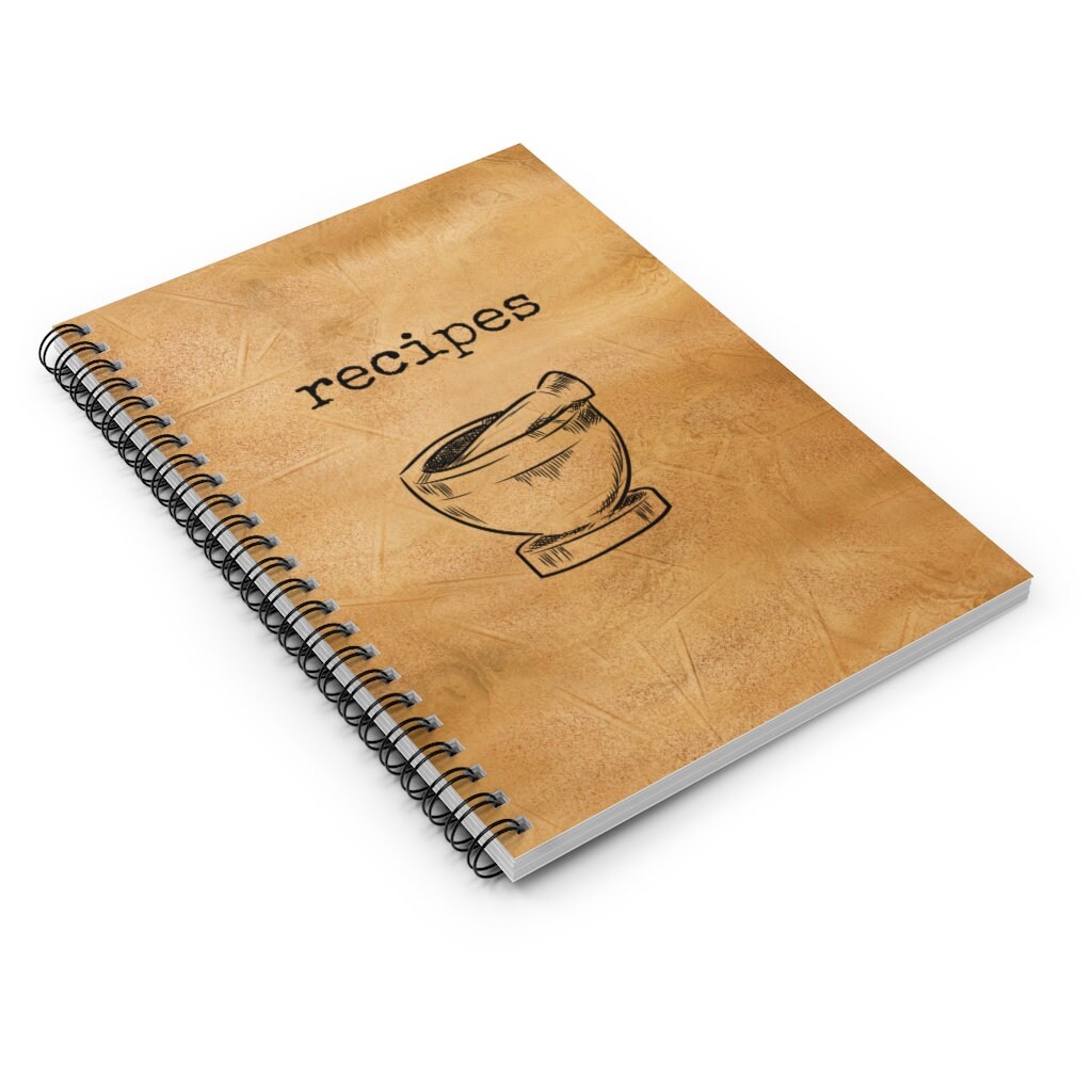 Recipe Book Spiral Notebook Ruled Line Cooking Supplies Etsy