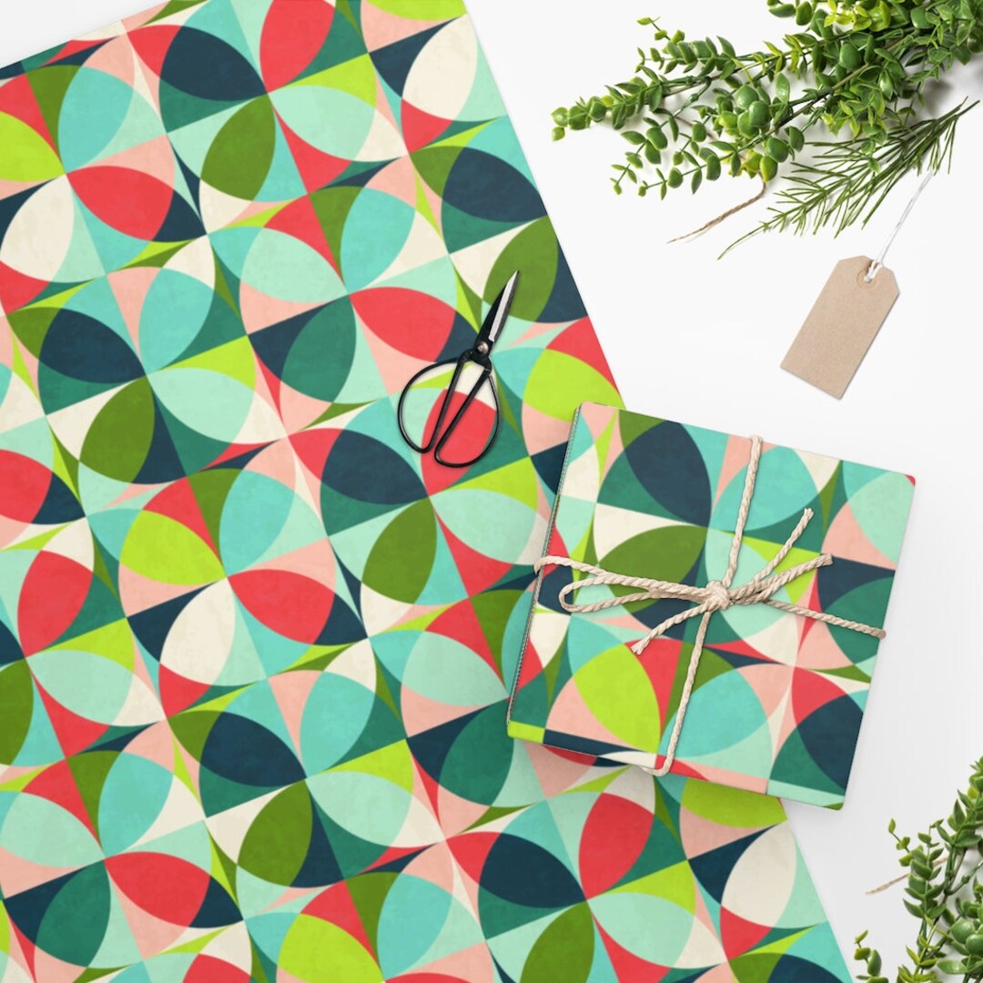Retro Mid-century Wrapping Paper Wrapping Paper Vintage - Etsy