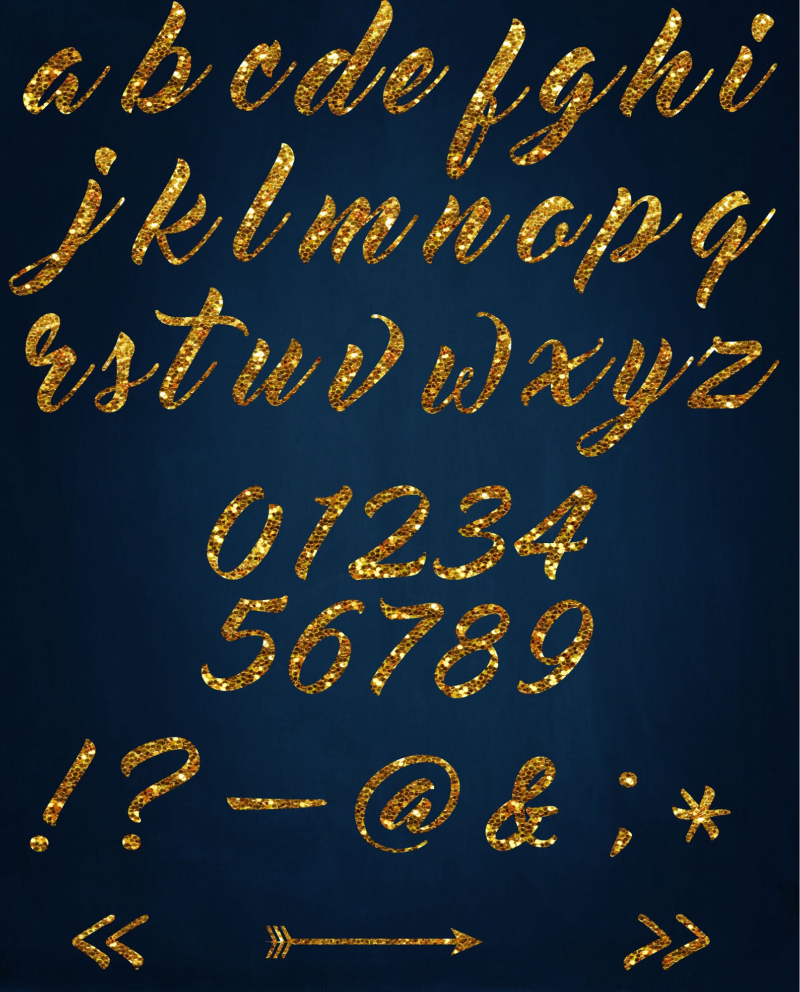 Gold Glitter Alphabet Clipart Digita Glitter Clipart Gold Gliter