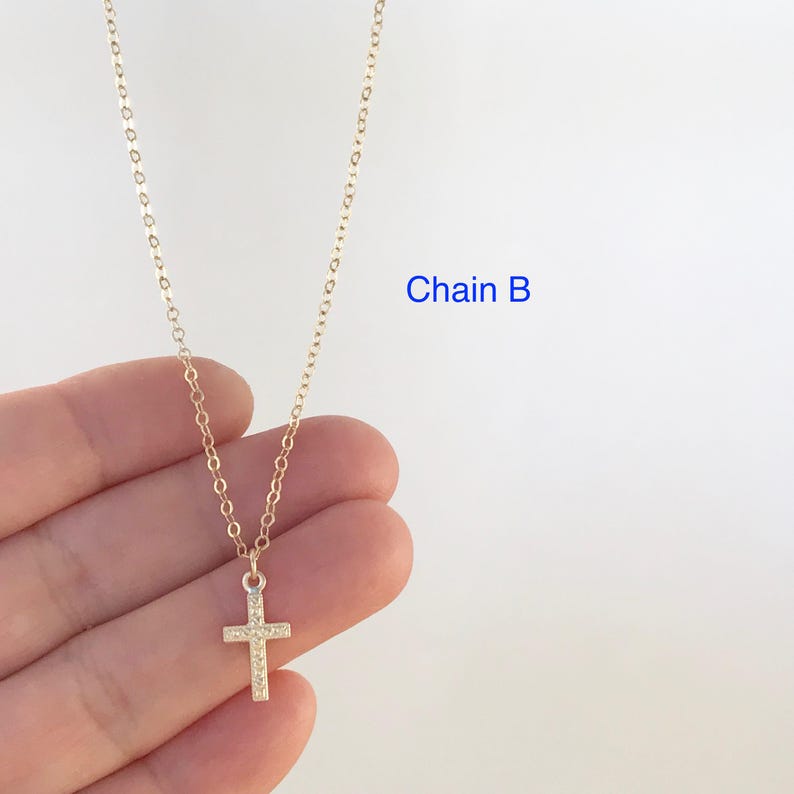 Very Small Gold Cross Necklace Children's Cross Jewelry Etsy