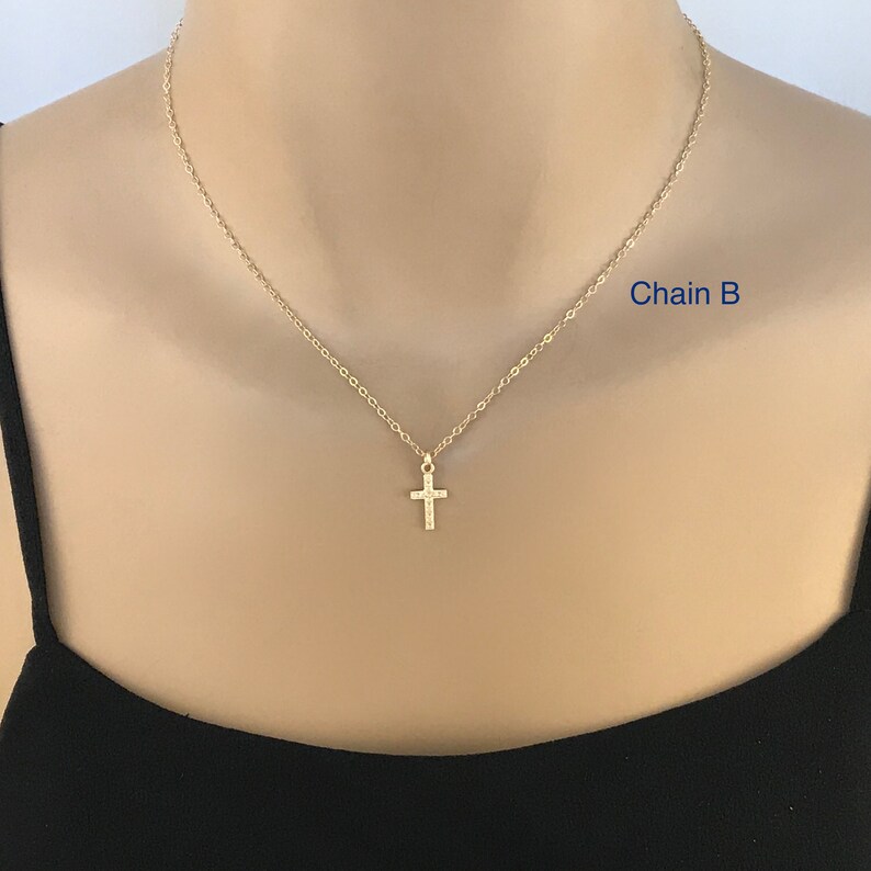 Very Small Gold Cross Necklace Children's Cross Jewelry Etsy