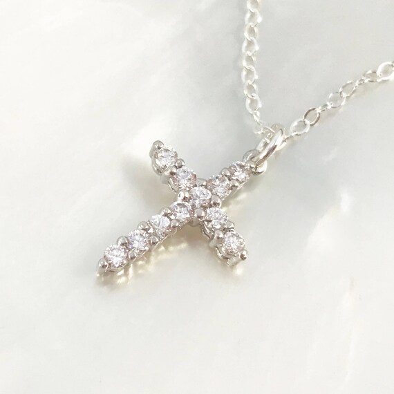 birthstone cross necklace