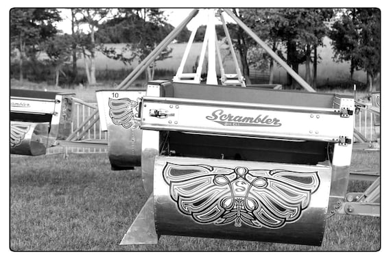 The Scrambler Vintage Carnival Ride Black White Etsy The Scrambler Vintage Carnival Ride Black White Etsy