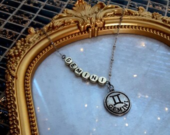 Gemini Astrology Mixed Metals Necklace
