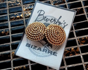 Gold Vintage Clip-On Earrings