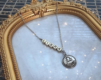 Libra Astrology Mixed Metals Necklace