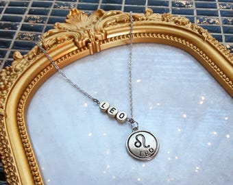 Leo Astrology Mixed Metals Necklace